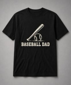 Baseball Dad Bat And Ball Unisex T-Shirt - Black